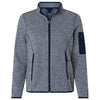 North End Women's Classic Navy/White Jasper Full-Zip Fleece Jacket