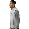 North End Men's Grey/White Jasper Jacquard Fleece Vest
