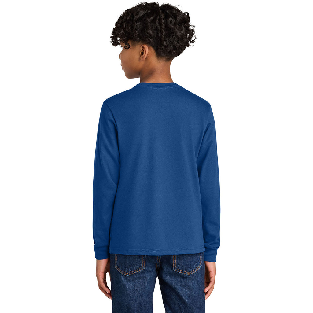 Next Level Youth Royal Cotton Long Sleeve Tee