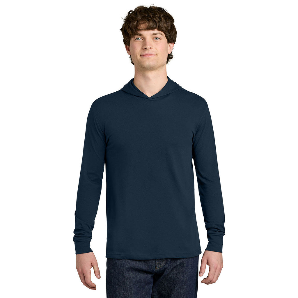 Next Level Men's Midnight Navy Apparel CVC Long Sleeve Hoodie