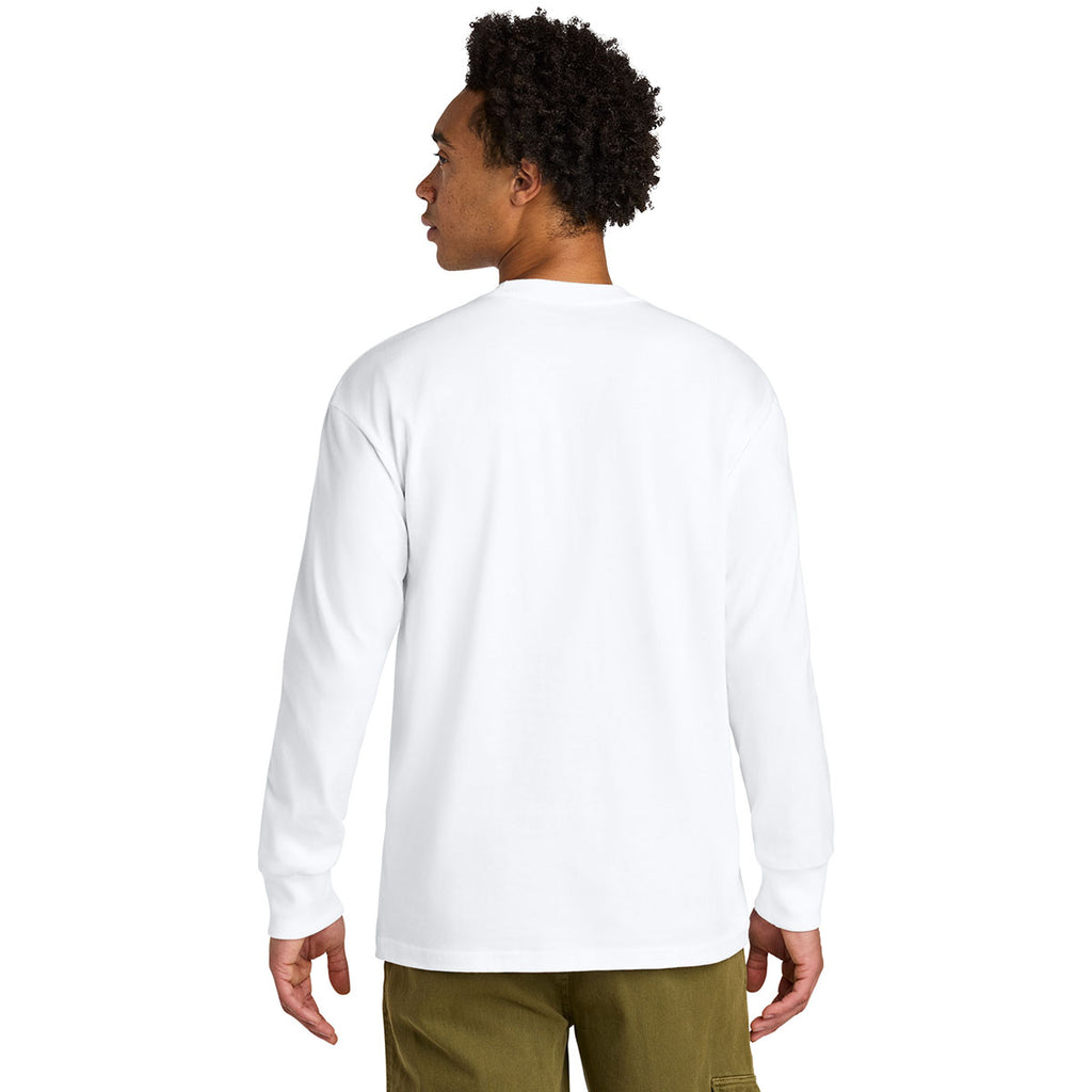 Next Level Men's White Heavyweight Long Sleeve Tee