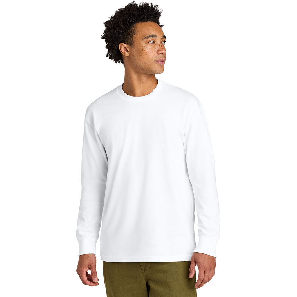 Next Level Men's White Heavyweight Long Sleeve Tee