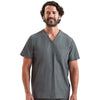 Onna Men's Dynamo Grey Limitless V-Neck Stretch Scrub Top