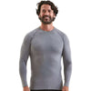 Onna Men's Heather Grey Unstoppable Long Sleeve Fresh Underscrub Base Layer T-Shirt