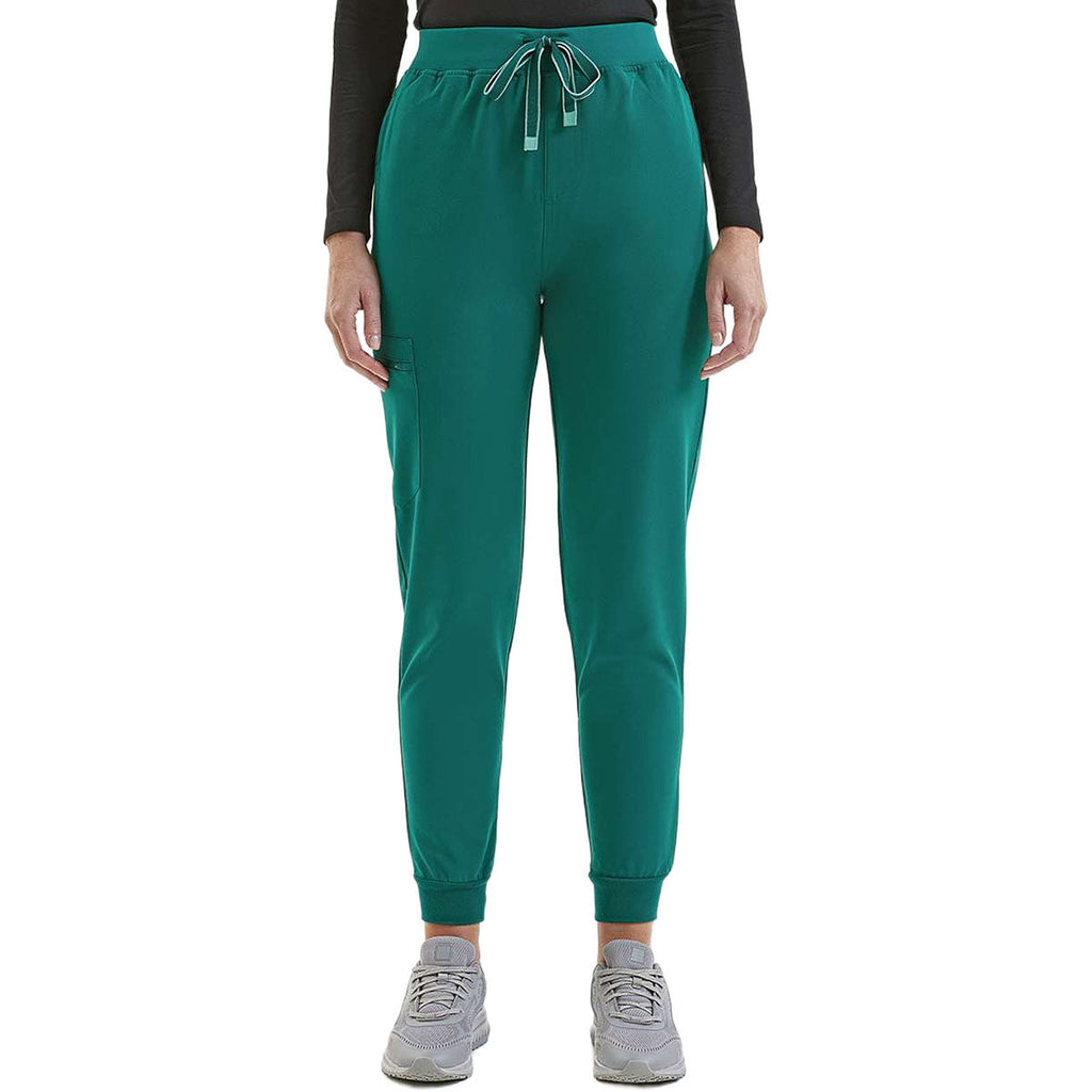 Onna Women's Clean Green Energized Stretch Jogger Scrub Pants