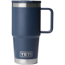 YETI Navy Rambler 20 oz Travel Straw Mug with Color-Matched Straw Lid