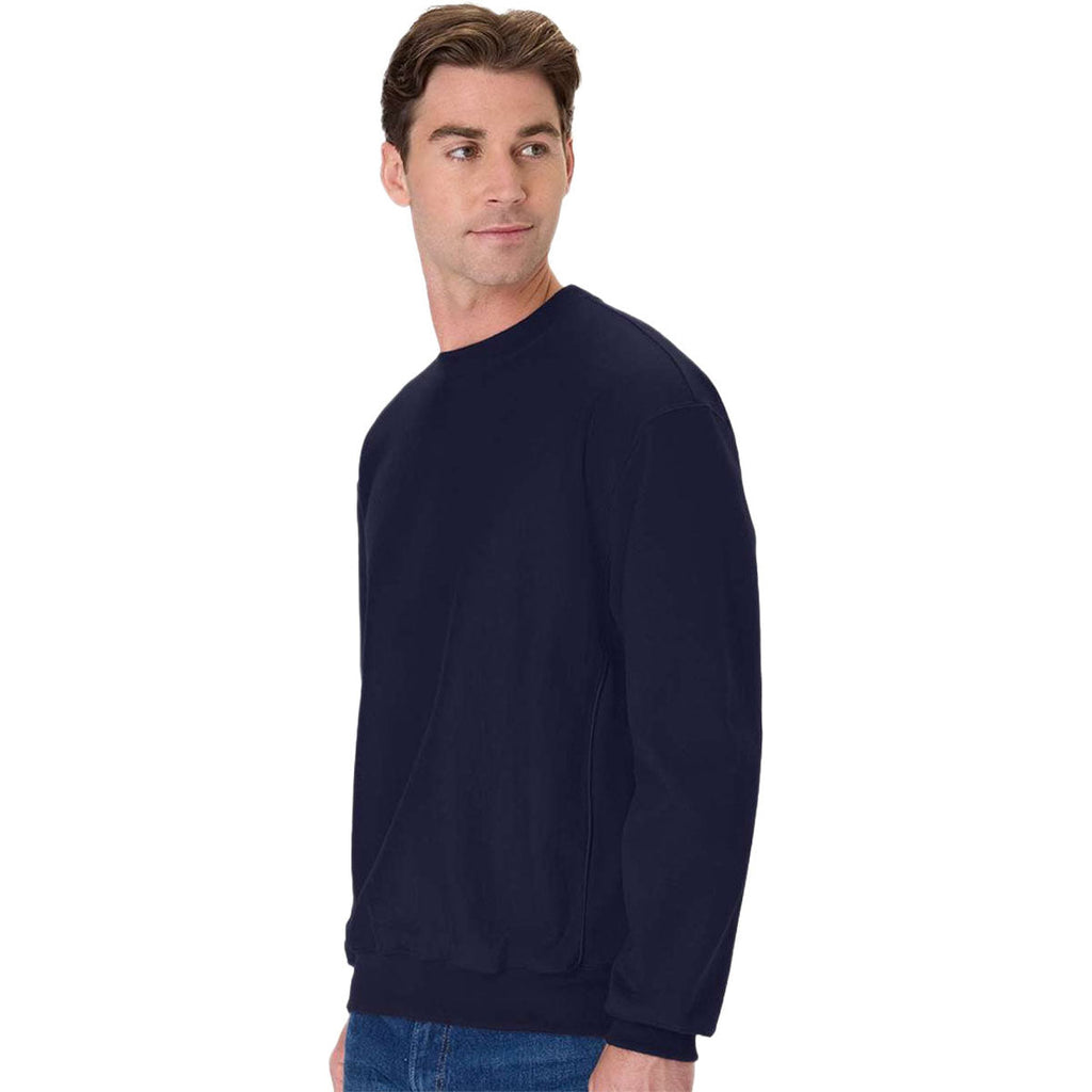 Hanes Unisex Athletic Navy Beefy Sweats Premium Heavyweight Crewneck Sweatshirt