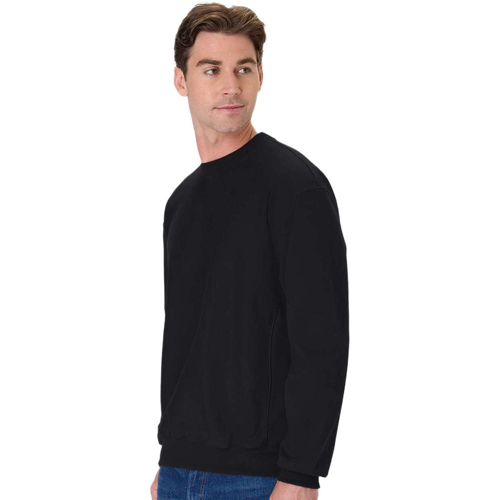 Hanes Unisex Black Beefy Sweats Premium Heavyweight Crewneck Sweatshirt