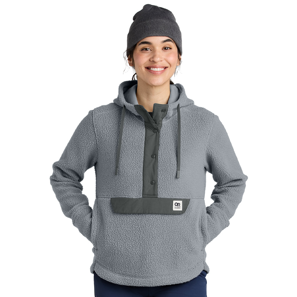 Outdoor Research Women's Grey Packwood Fleece Pullover Hoodie