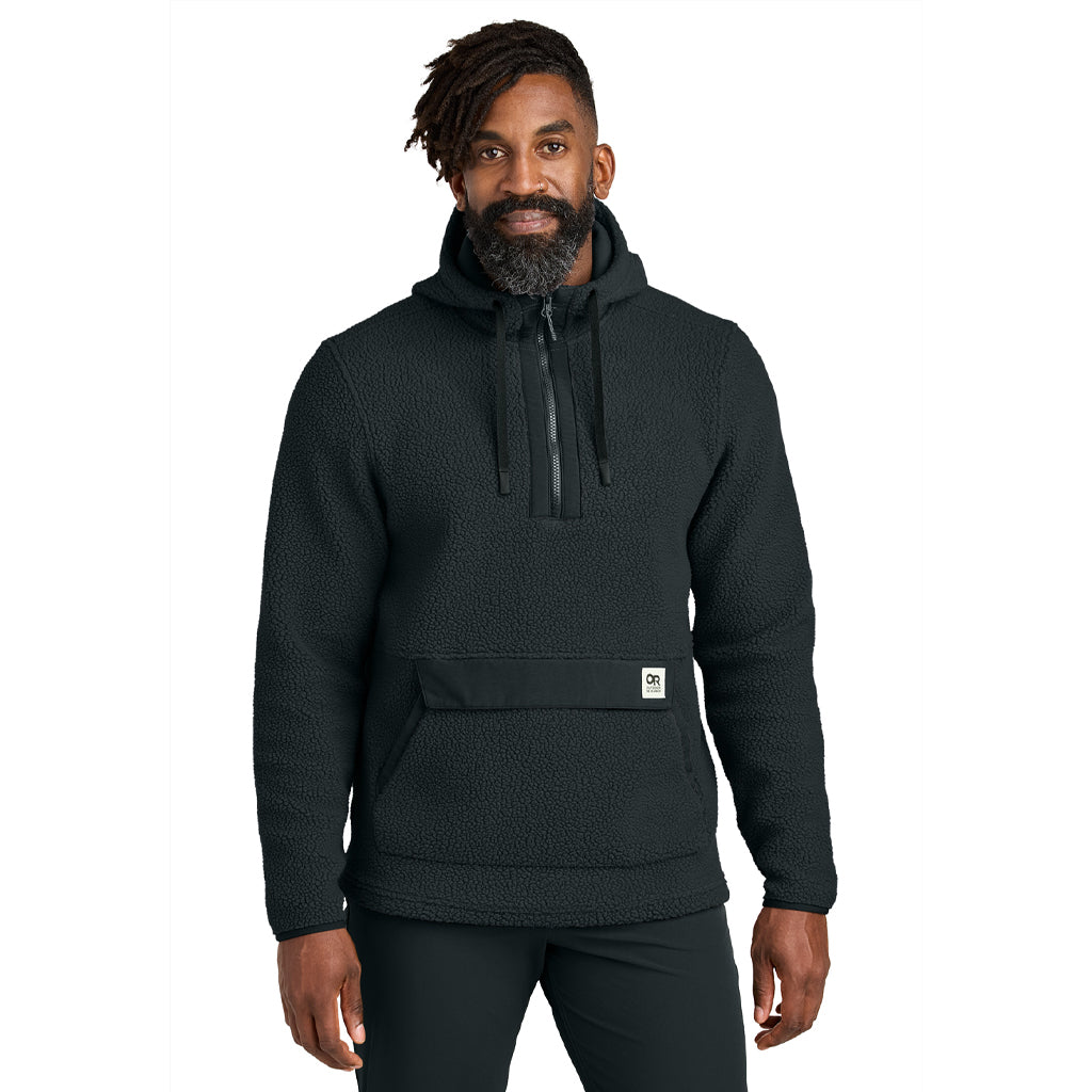 Outdoor Research Men's Black Packwood Fleece Pullover Hoodie
