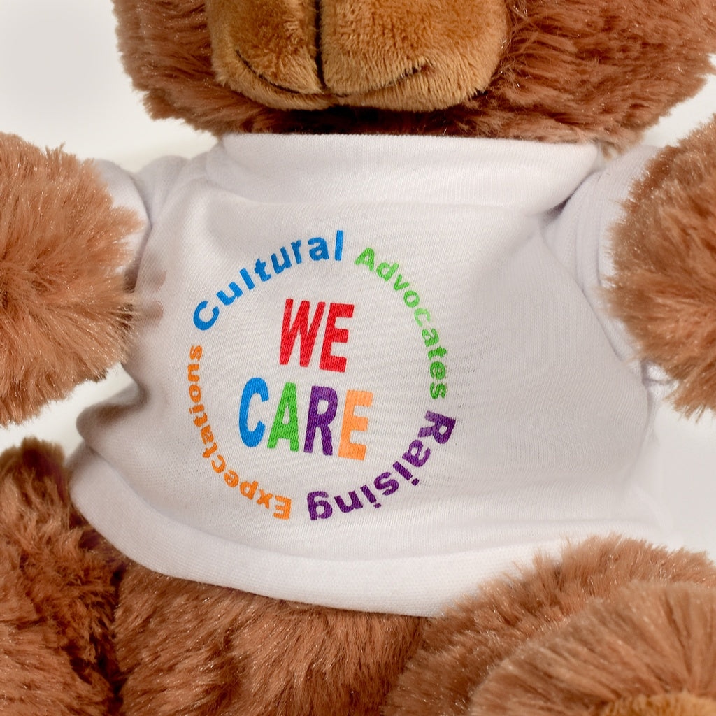 The Magnet Group White Plush Bear with Embroidered Paws and T-Shirt