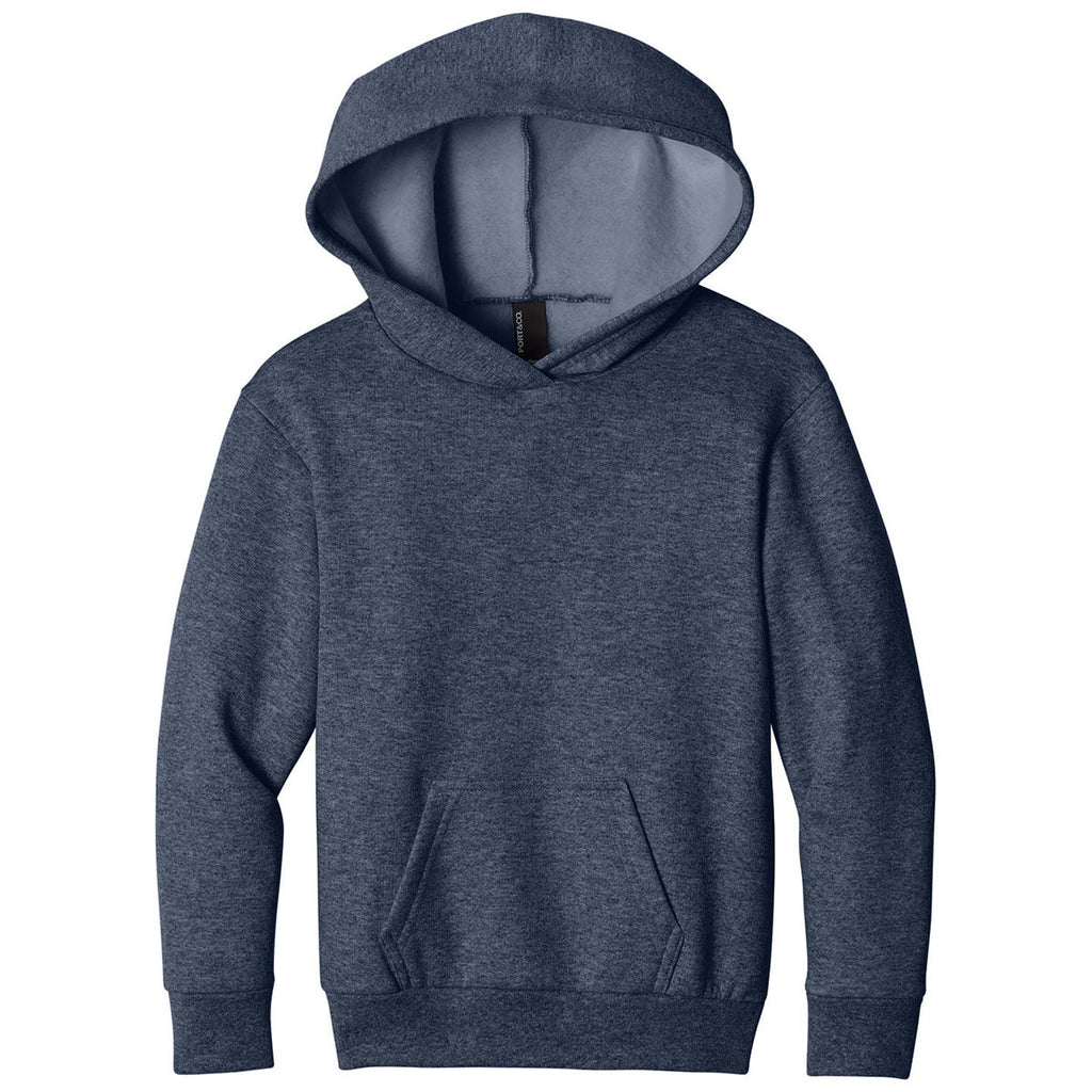 Port & Co. Youth Heather Navy Easy Fleece Pullover Hooded Sweatshirt