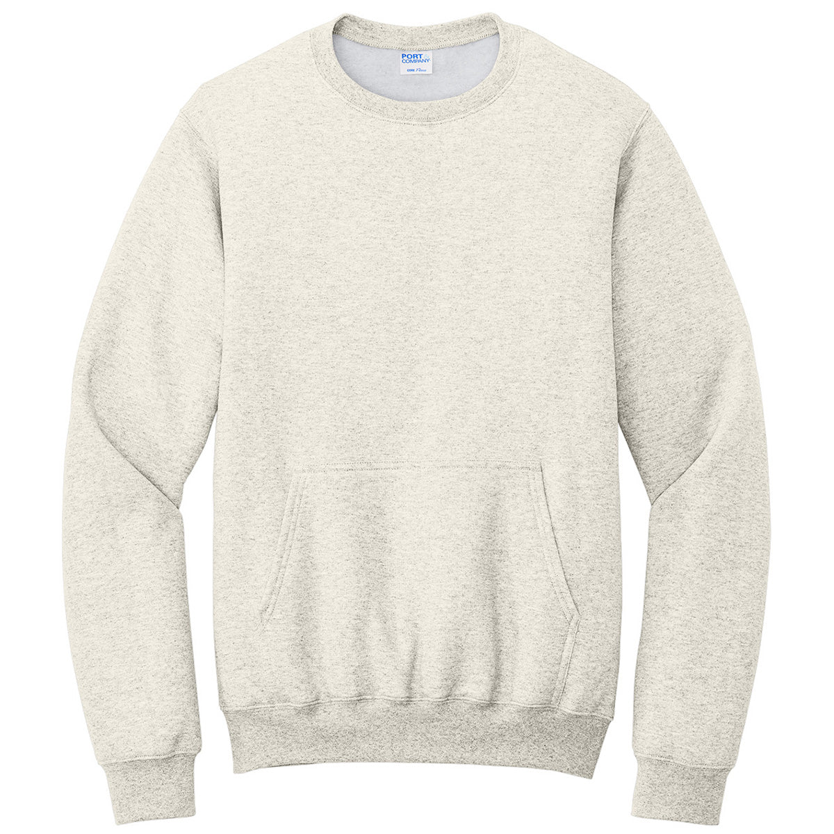 Port & Company Unisex Oatmeal Heather Core Fleece Crewneck