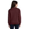 Port & Company Youth Maroon Core Fleece Crewneck Pocket Sweatshirt