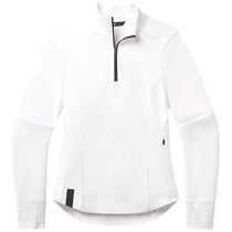 UNRL Women's White Performa Fitted Half-zip