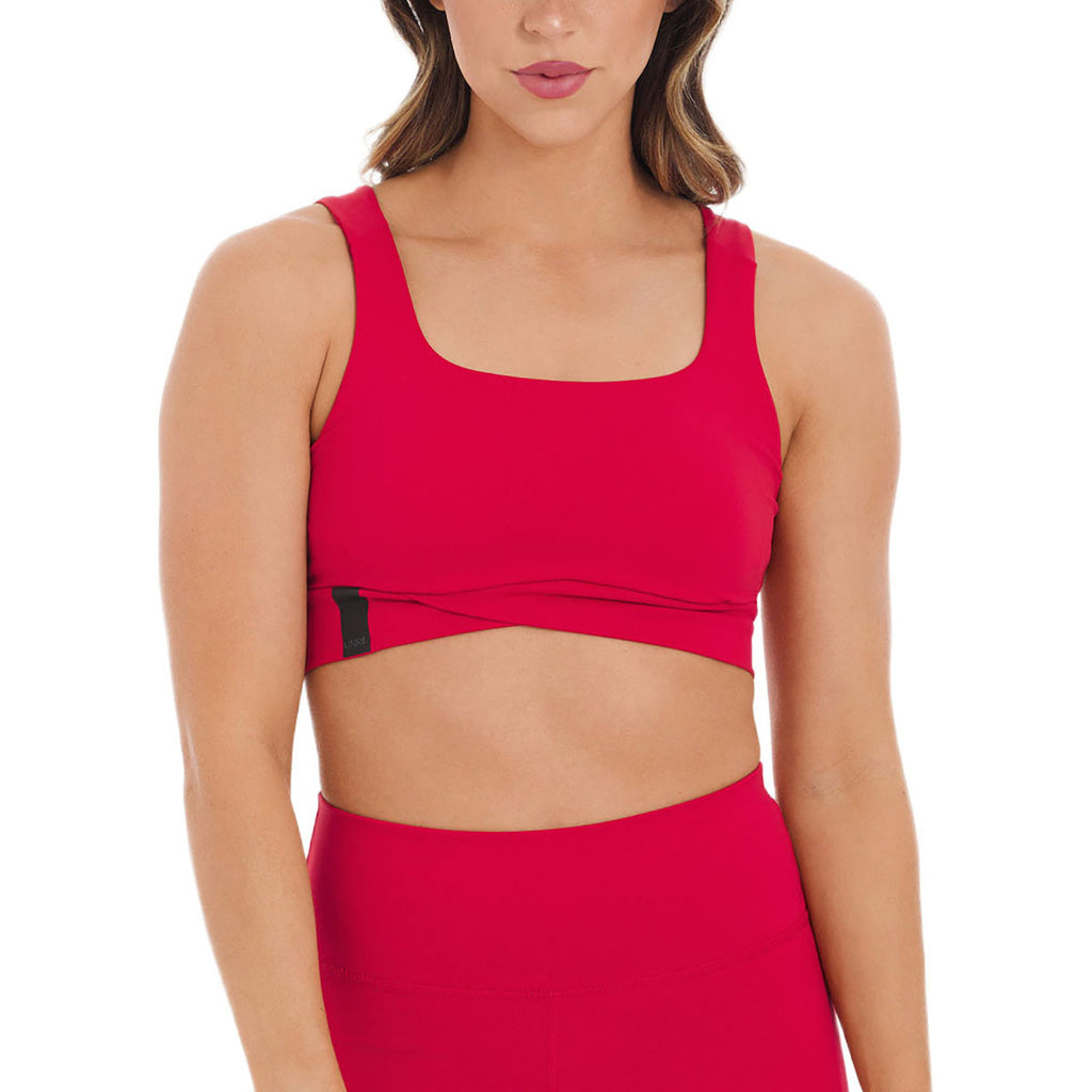UNRL Women's Carmine Red Performa Longline Bra