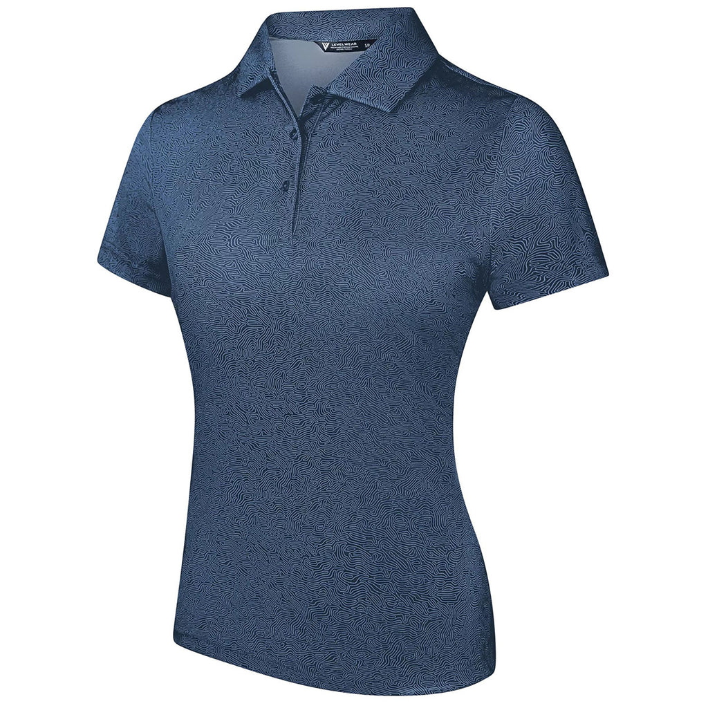 Levelwear Women's Navy Graph Polo