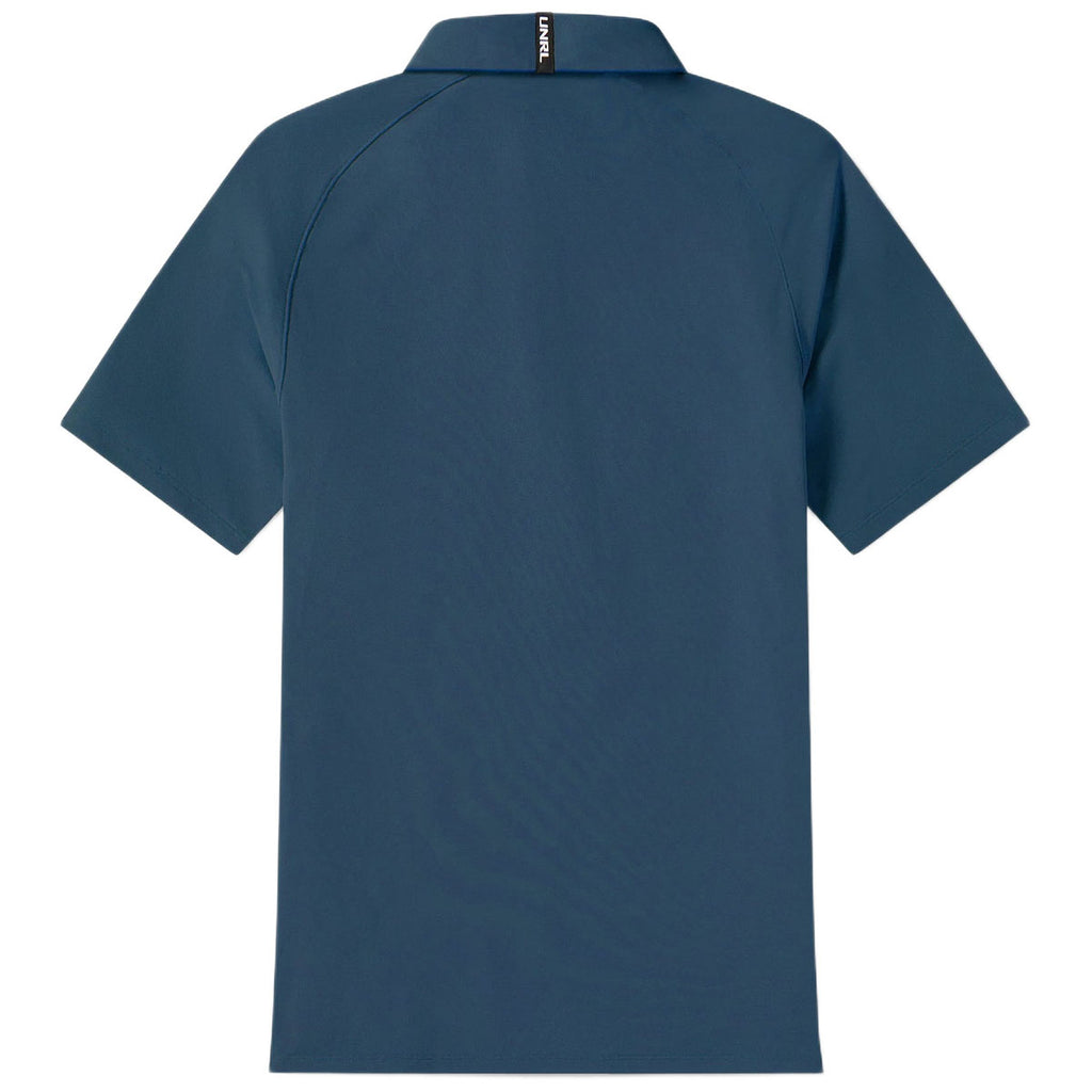 UNRL Men's Cavern Blue Pique Pro Polo