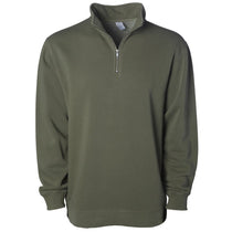 Independent Trading Co. Unisex Pigment Army Pigment-Dyed Quarter-Zip Pullover