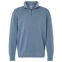 Independent Trading Co. Unisex Pigment Slate Blue Pigment-Dyed Quarter-Zip Pullover