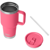 YETI Tropical Pink Rambler 30 oz Travel Straw Mug with Color-Matched Straw Lid