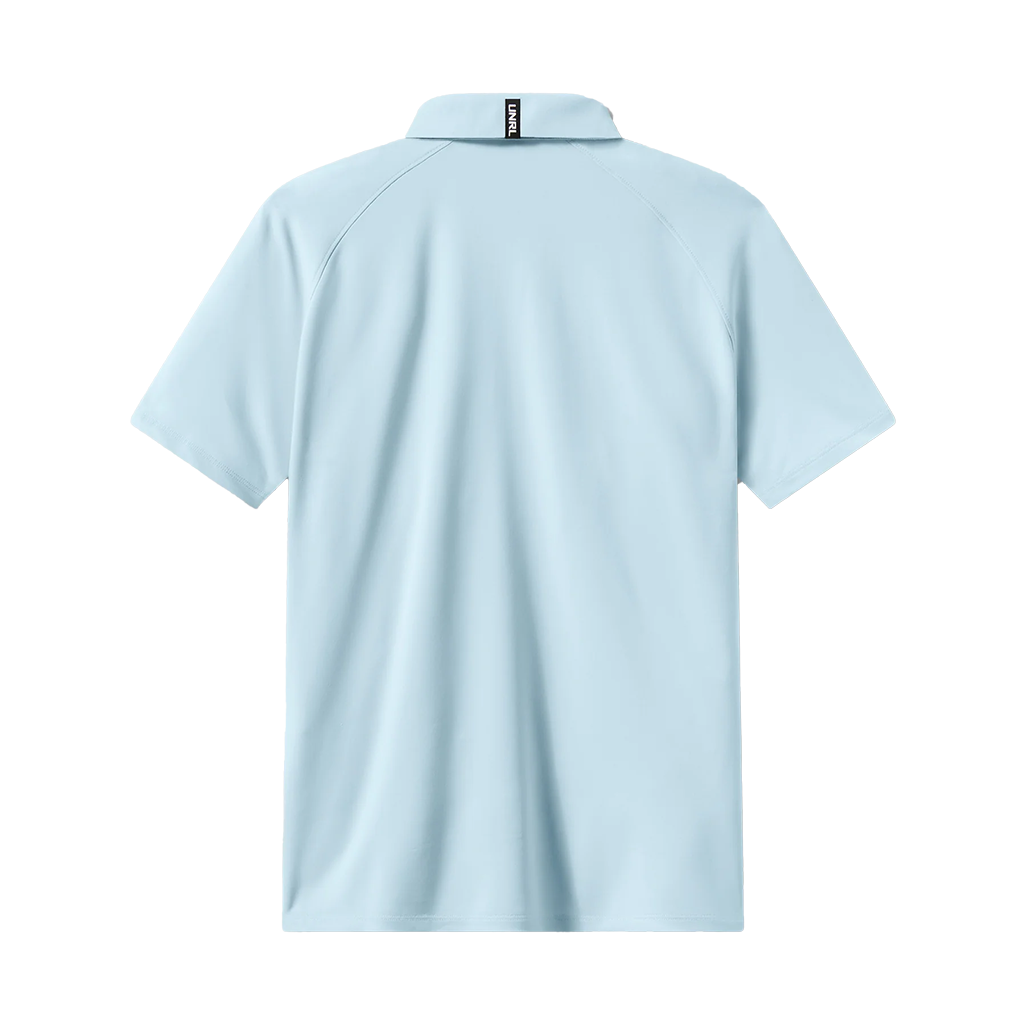UNRL Men's Cascade Blue Pique Pro Polo