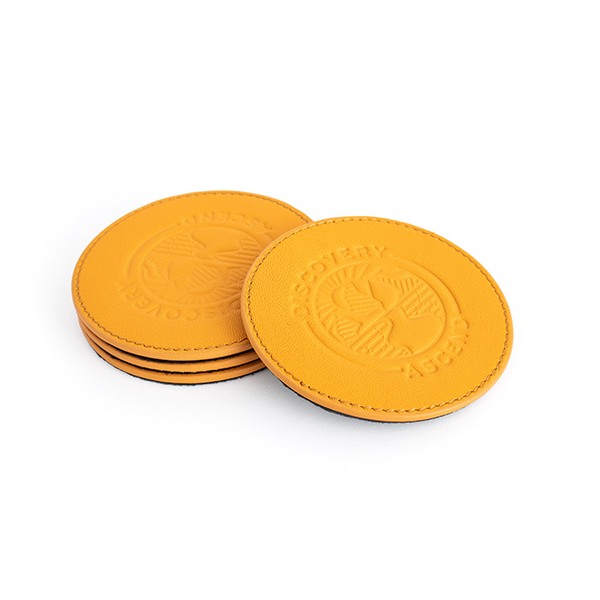 Pop Promos Custom Leather Coaster Set