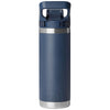 YETI Navy Rambler 18 oz Water Bottle with Color-Matched Flip Chug Cap