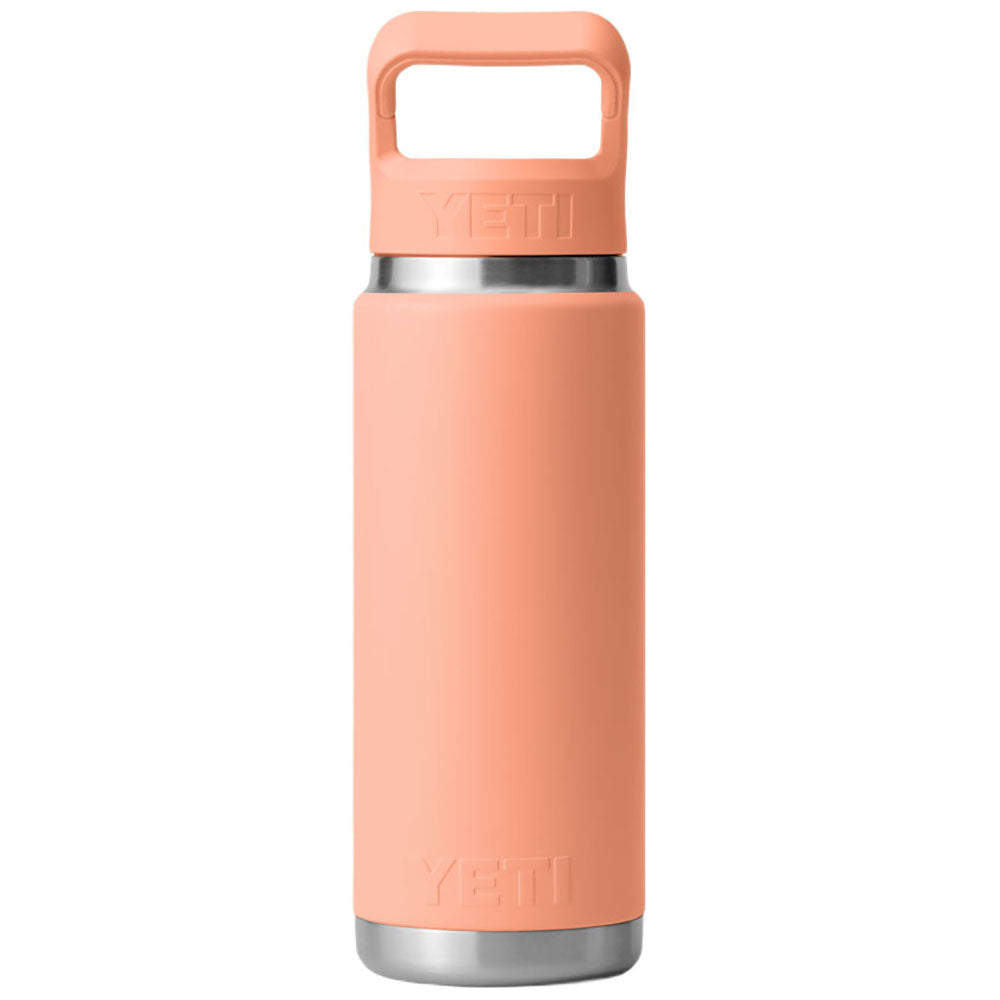 YETI Lowcountry Peach Rambler 26 oz Water Bottle with Color Matching Straw Cap