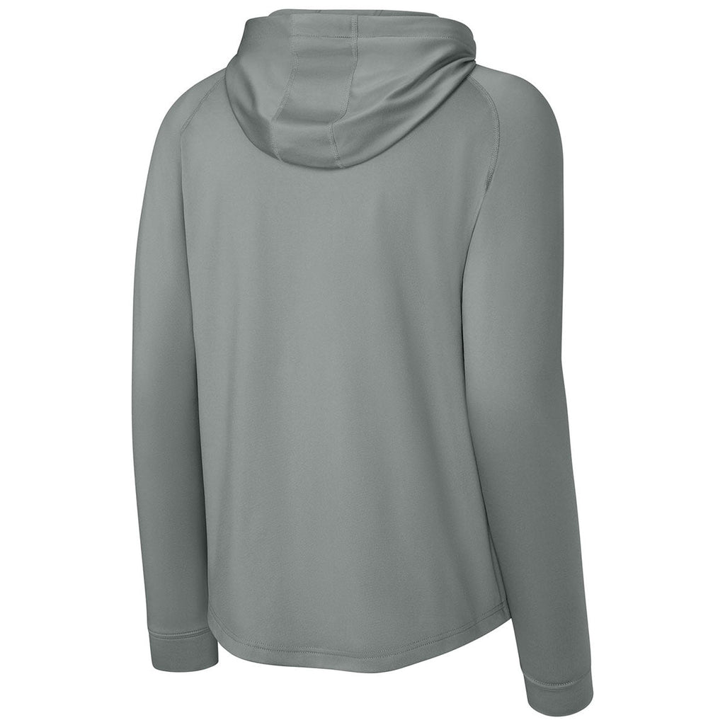 Richardson Men's Grey Charge Performance Fleece Long Sleeve Hoodie