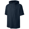 Richardson Men's Navy Charge Performance Fleece Short Sleeve Hoodie