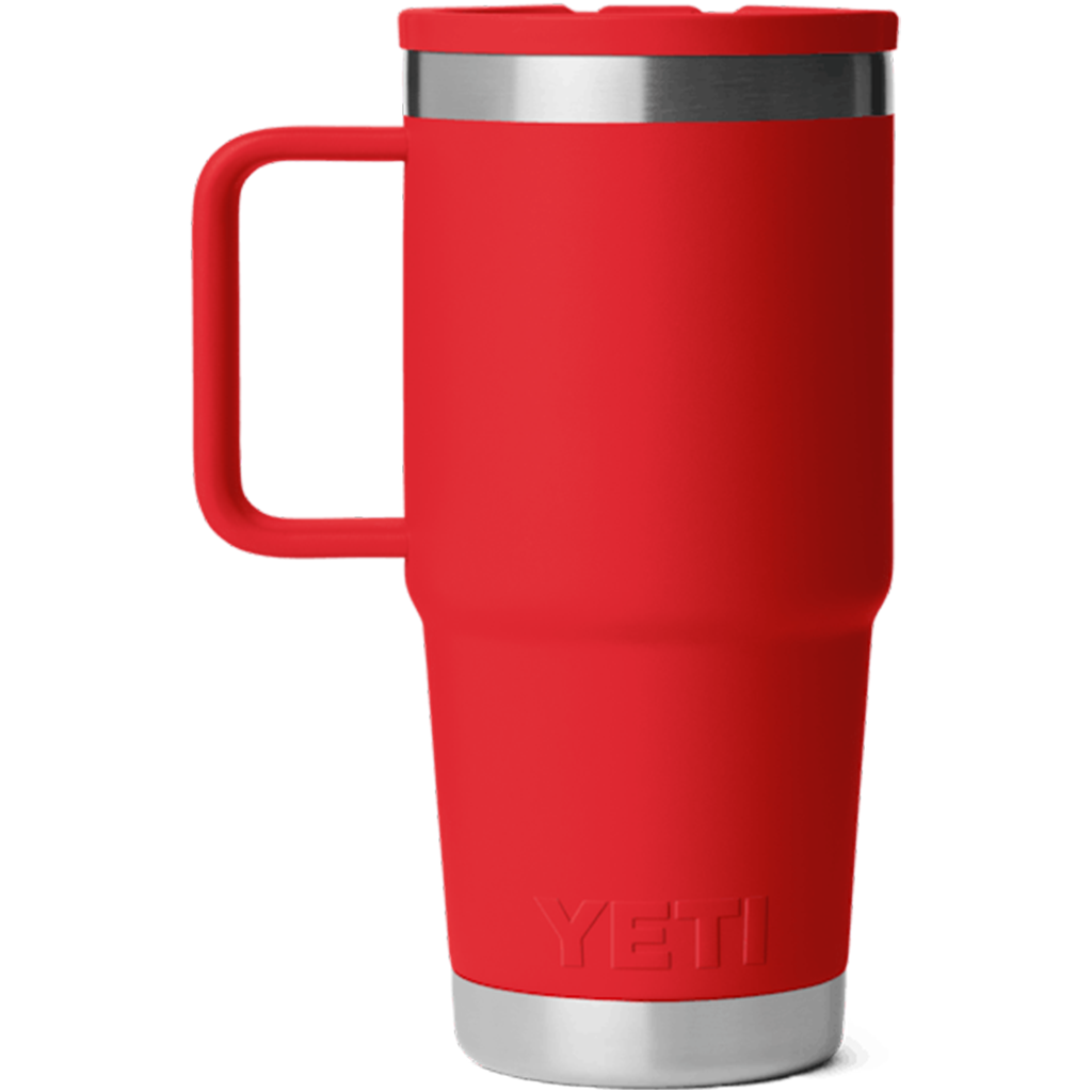 YETI Rescue Red Rambler 20 oz Travel Straw Mug with Color-Matched Straw Lid