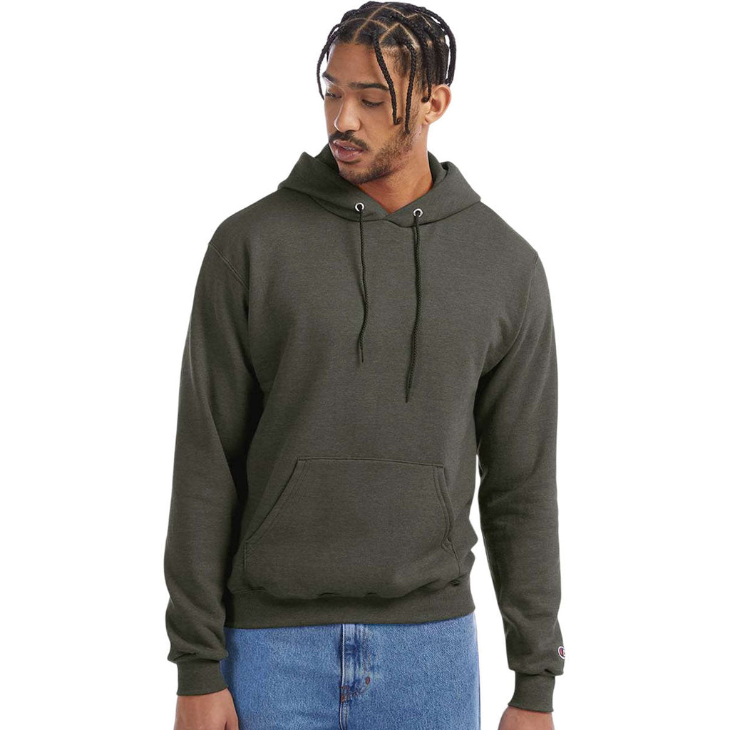 Champion Men's Dark Green Heather Hoodie