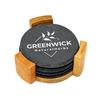 Beacon Charcoal Grey 4 Pc. Slate Coaster Set with Wood Stand