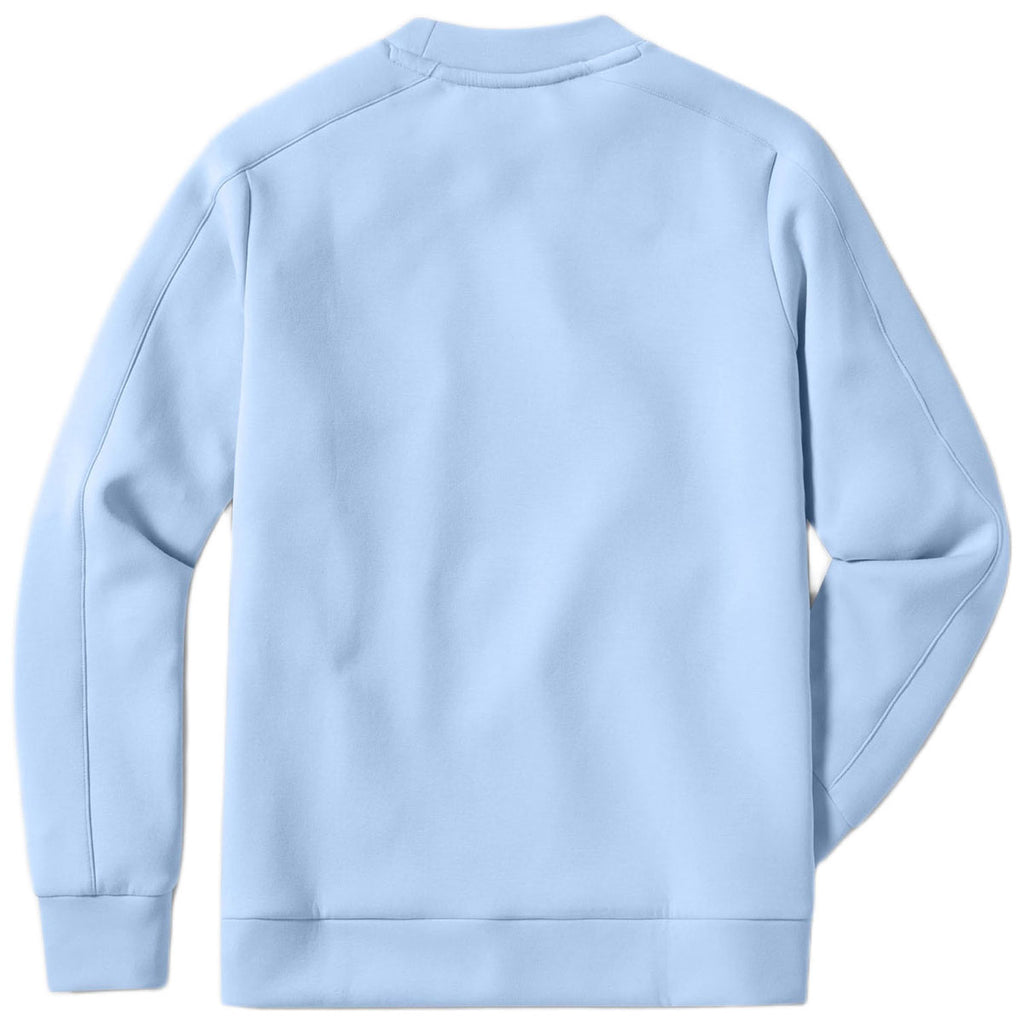 UNRL Men's Sky Blue Sueded Crewneck