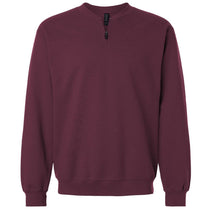 Gildan Unisex Maroon Midweight 1/4 Zip Sweatshirt