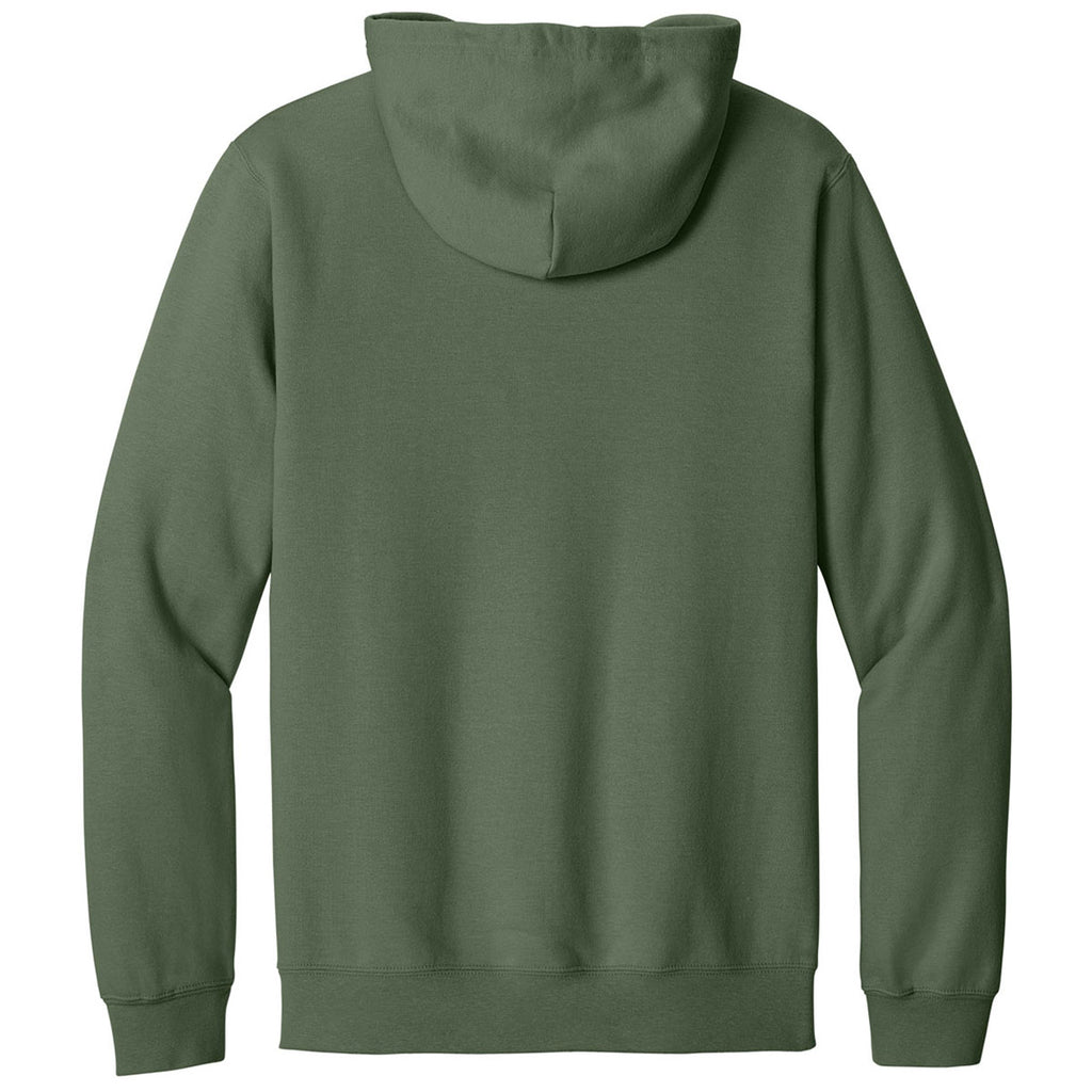 Gildan Men's Military Green Softstyle Midweight Fleece Full-Zip Hooded Sweatshirt