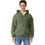 Gildan Unisex Military Green Softstyle Fleece Hooded Sweatshirt