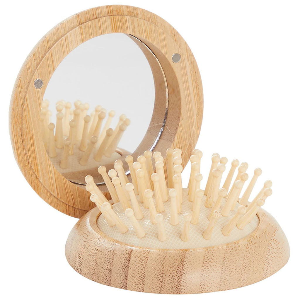 Bullet Natural FSC 100% Bamboo Compact Mirror/Brush