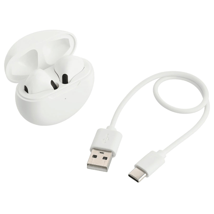 Bullet White Bawl 2.0 True Wireless Auto Pair Earbuds and Case