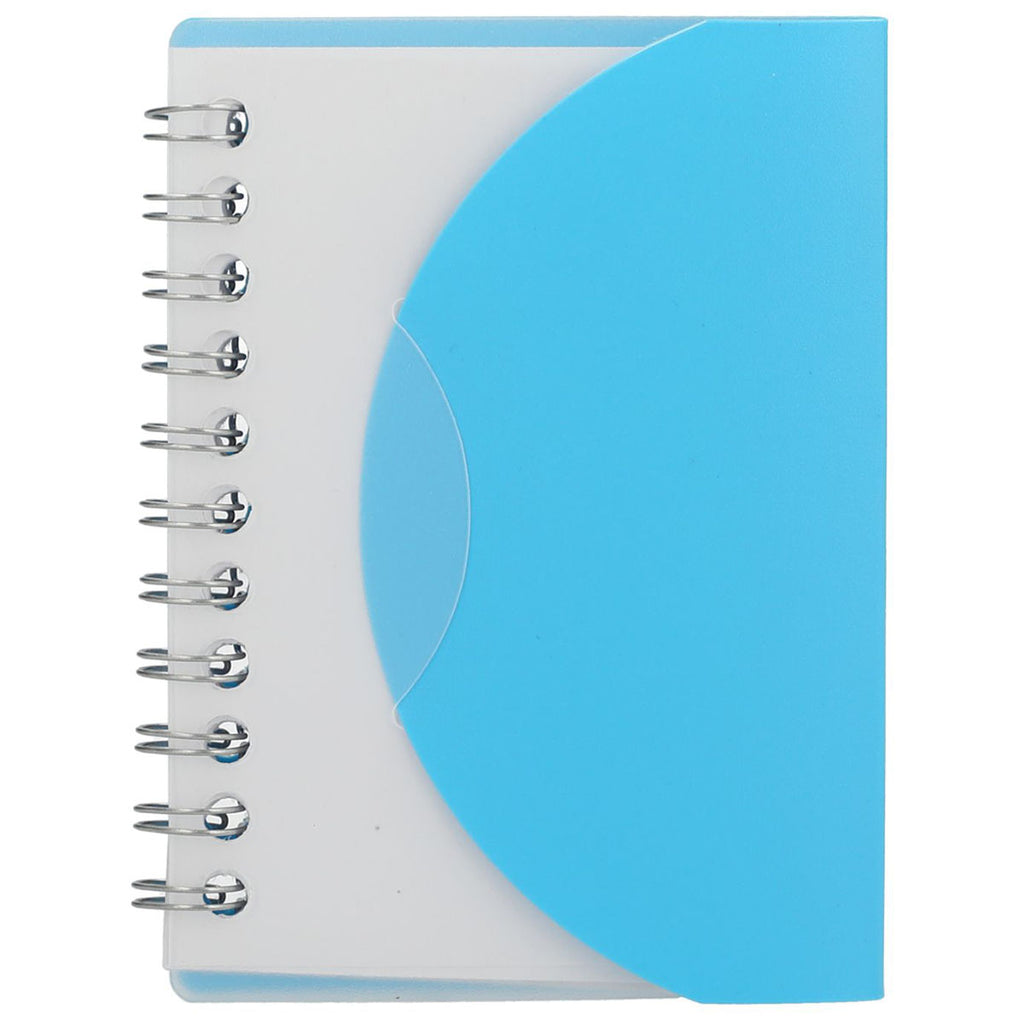 Bullet Translucent Blue Recycled Post Spiral Notebook