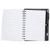 Bullet Black Recycled Dual Pocket Spiral Notebook W/ Pen