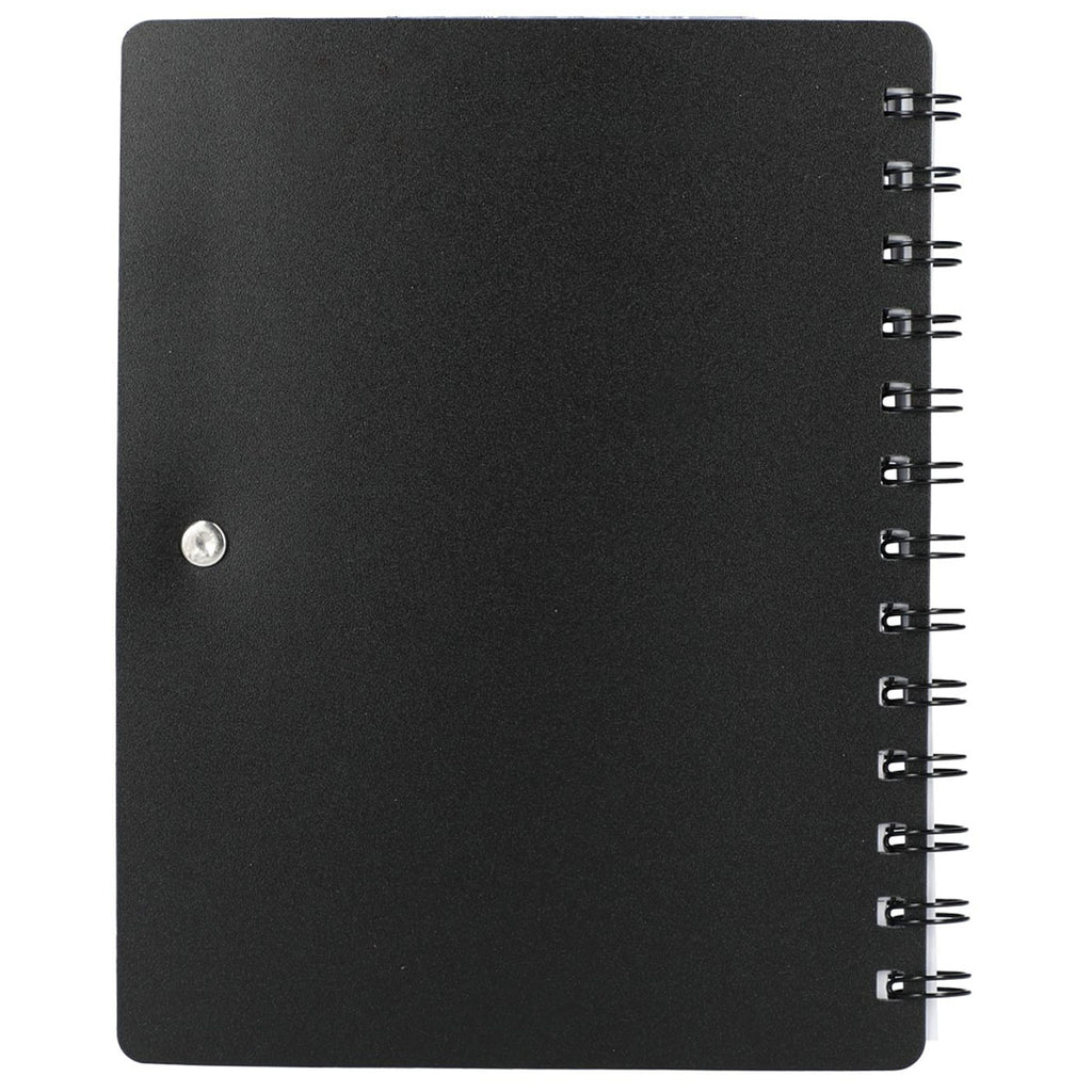 Bullet Black Recycled Pace Spiral Notebook W/Pen