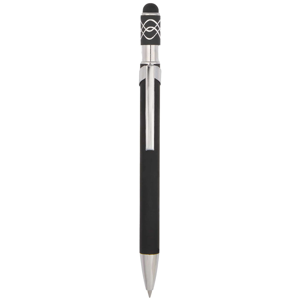 Bullet Black Simple Fidget Recycled Stylus Gel Pen