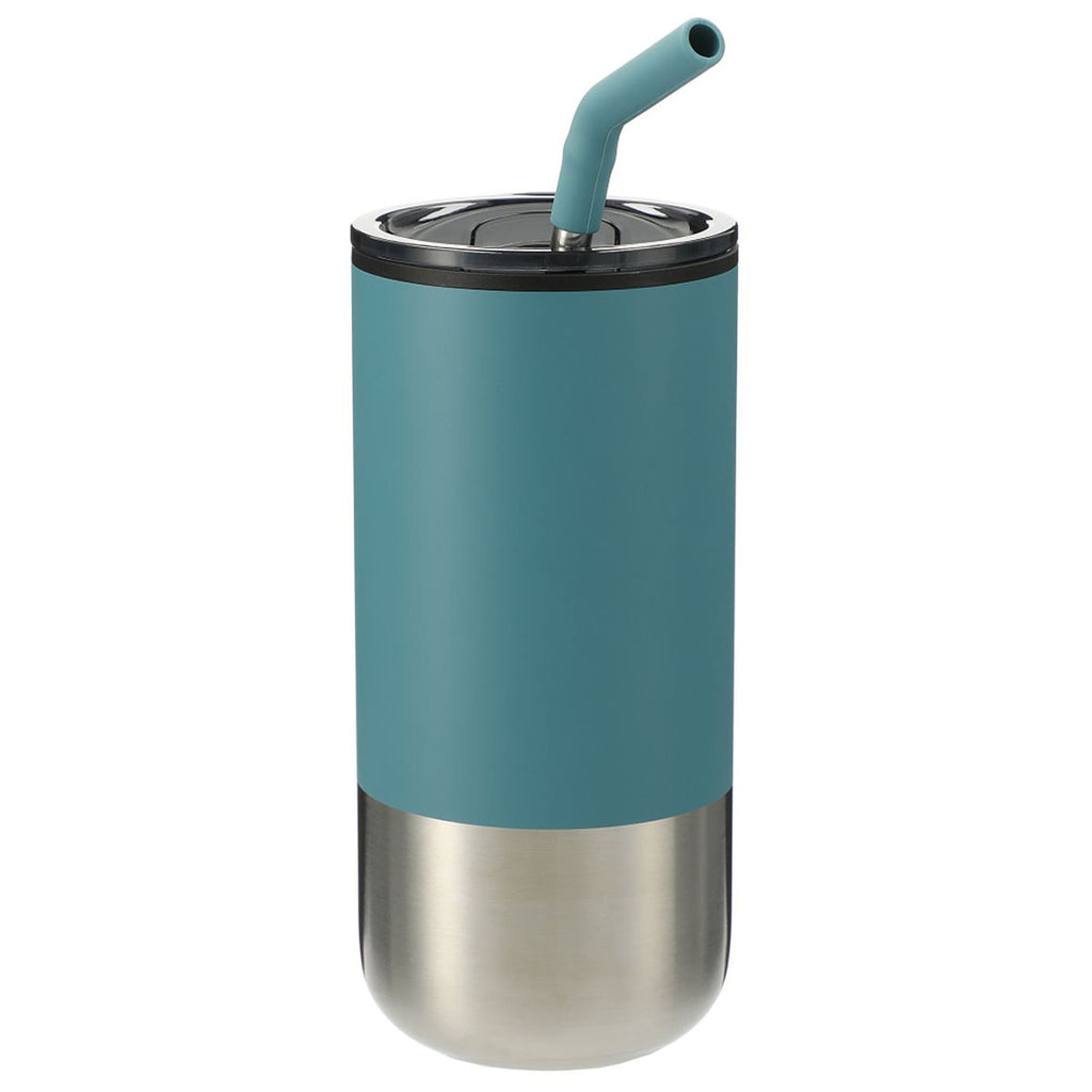 Bullet River Green Lagom Insulated 16oz Stainless Steel Tumbler with Straw