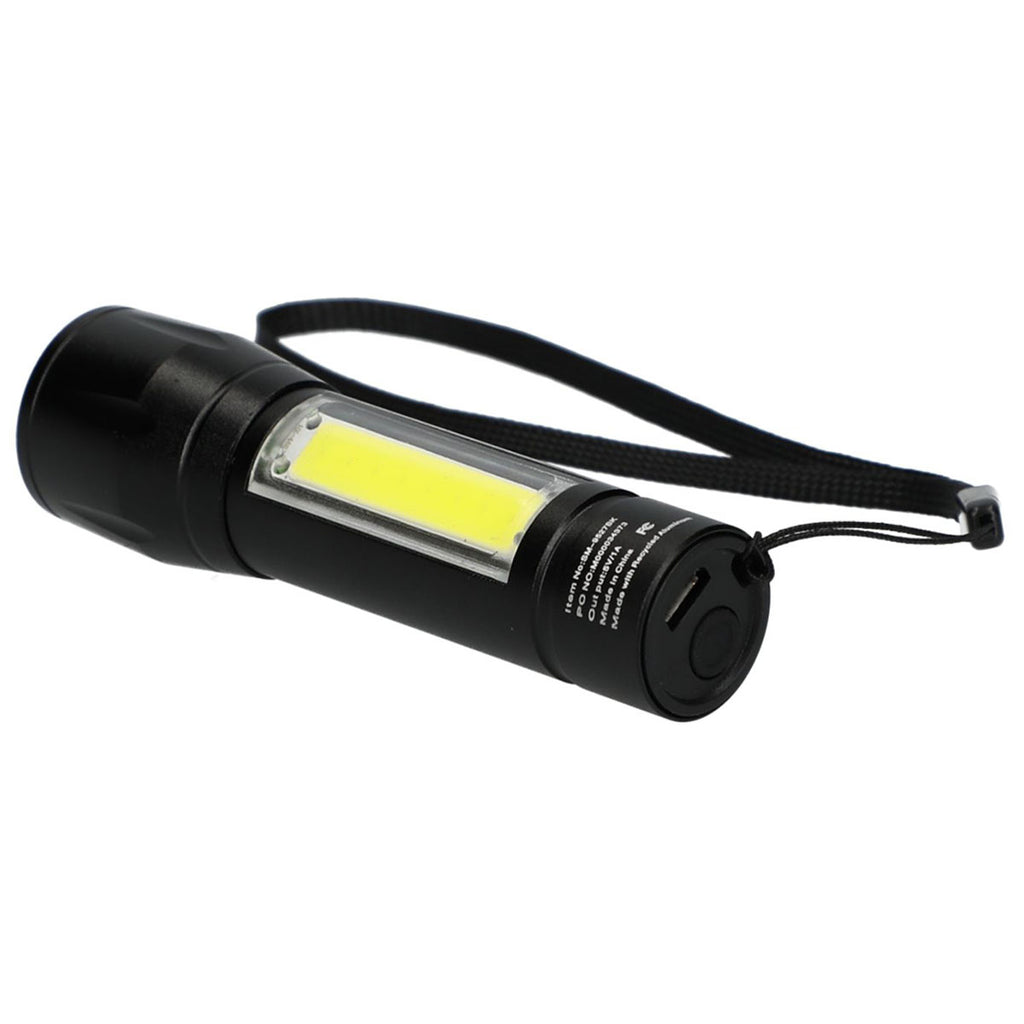 Bullet Black Mini Eco Rechargeable 50 Lumen Flashlight