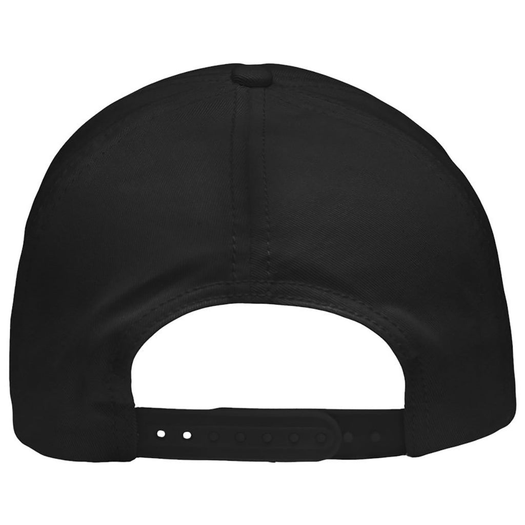 Sportsman Black Five-Panel Rope Heritage Fit Cap