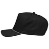Sportsman Black Five-Panel Rope Heritage Fit Cap