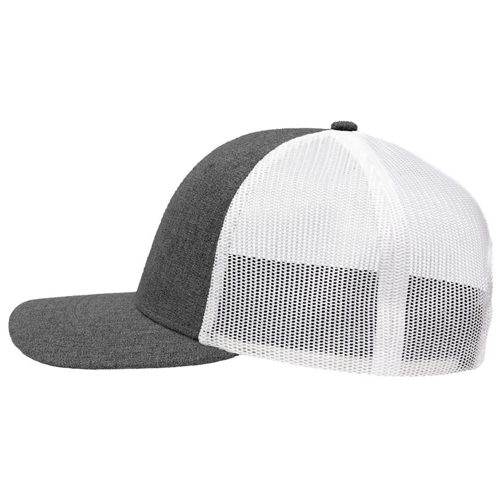 Sportsman Black Heather/White Modern Six-Panel Trucker Fit Cap