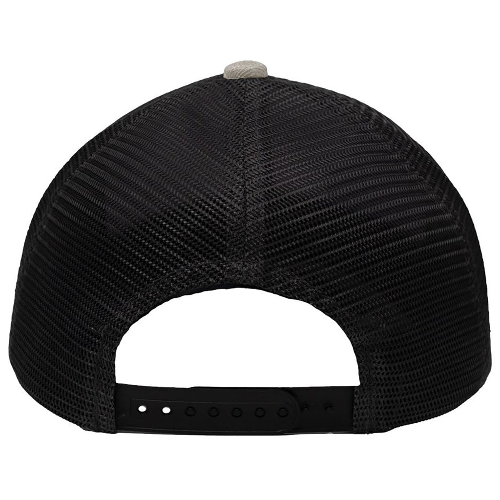 Sportsman Grey Heather/Black Modern Six-Panel Trucker Fit Cap
